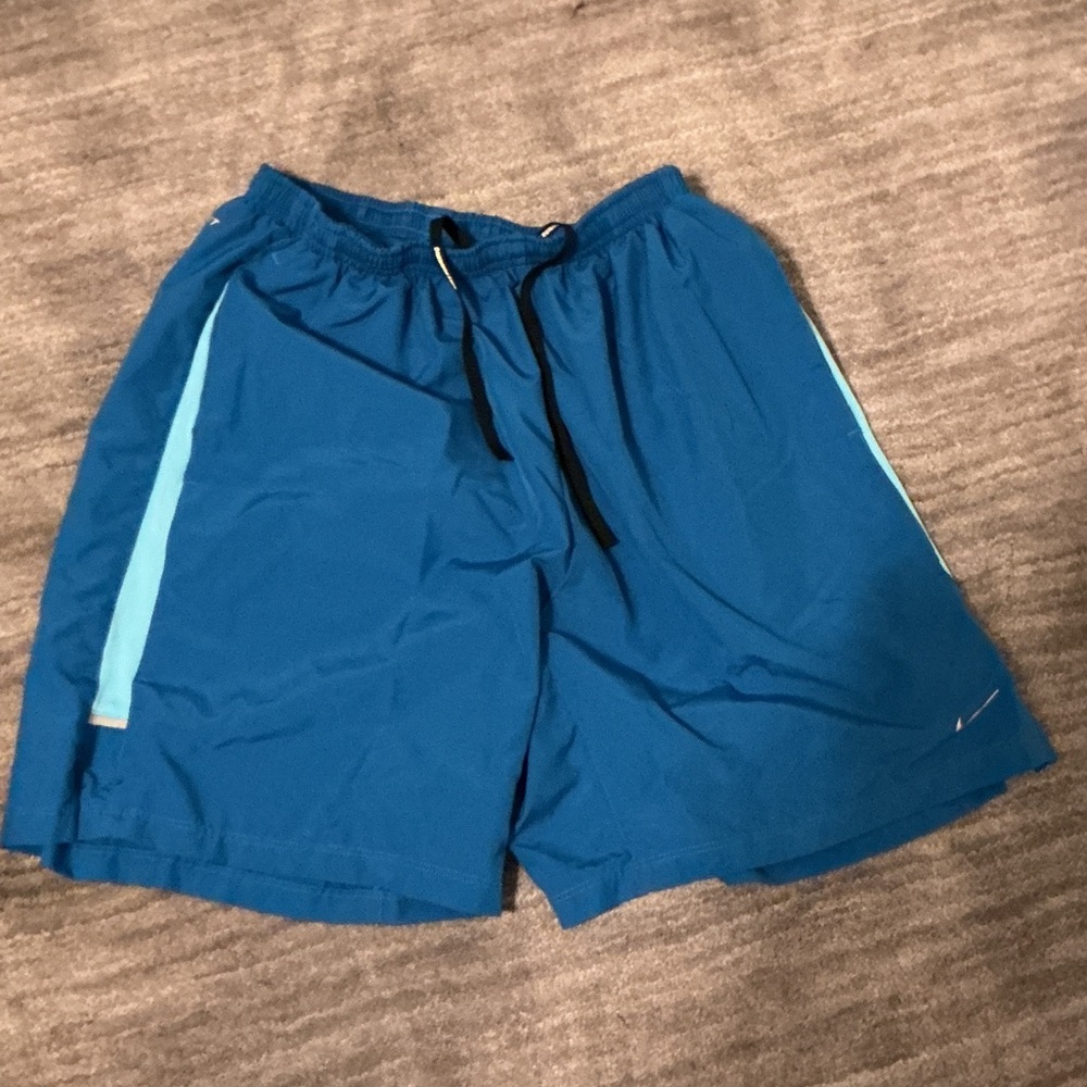 Nike Dri Fit Athletic Shorts in Blue with Light Blue Accents